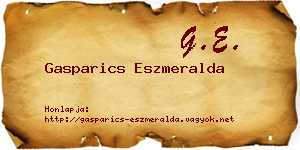 Gasparics Eszmeralda névjegykártya